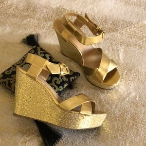 Sparkly Golden Shoes